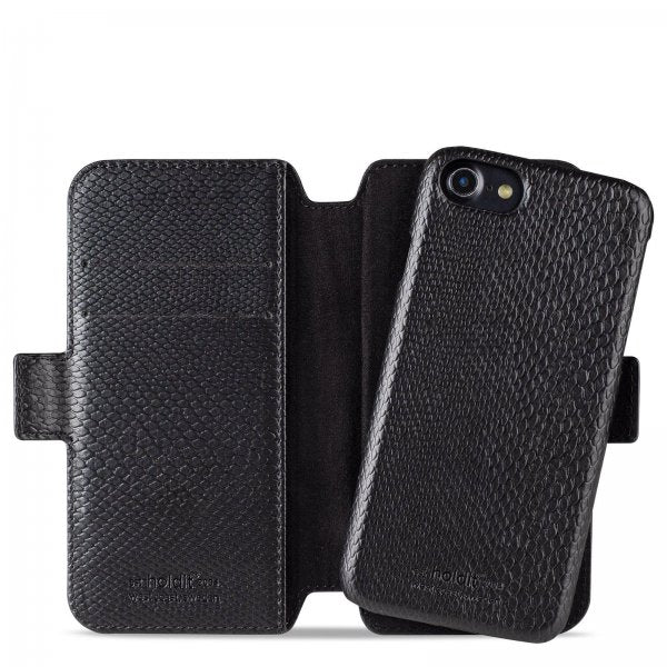 holdit iPhone 6/6S/7/8/SE suojakuori lompakko-osa magneetilla Serpent Black