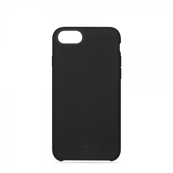 Puro iPhone 6/6S/7/8/SE Icon -suojakuori, musta