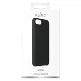 Puro iPhone 6/6S/7/8/SE Icon -suojakuori, musta