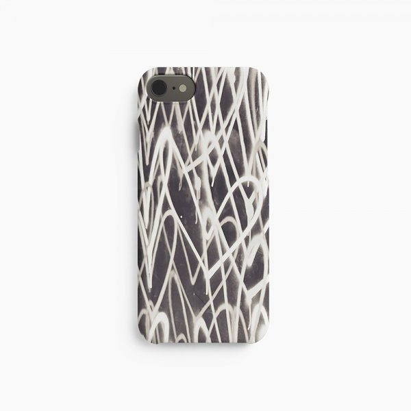 agood company iPhone 6/6S/7/8/SE kuori Kasvipohjainen Graffiti Heart Musta Valkoinen