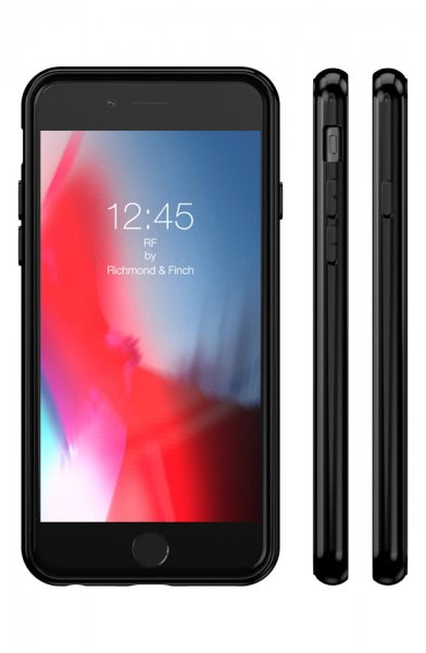 Richmond & Finch iPhone 6/6S/7/8/SE suojakuori, RF Black Marble