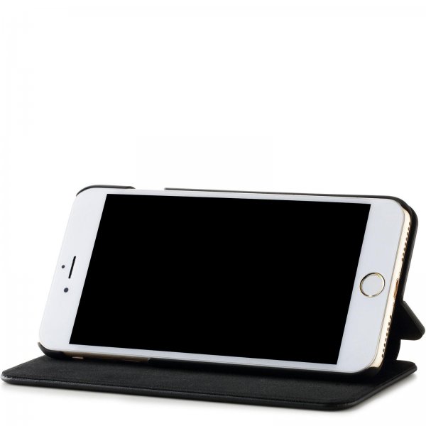 holdit iPhone 6/6S Plus/iPhone 7 Plus/iPhone 8 Plus -suojakotelo SlimFlip Wallet Musta