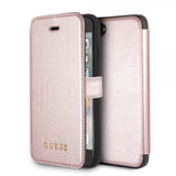 Guess iPhone 7/8/SE Suojakotelo Iridescent Book Case Ruusukulta