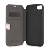 Guess iPhone 7/8/SE Suojakotelo Iridescent Book Case Ruusukulta