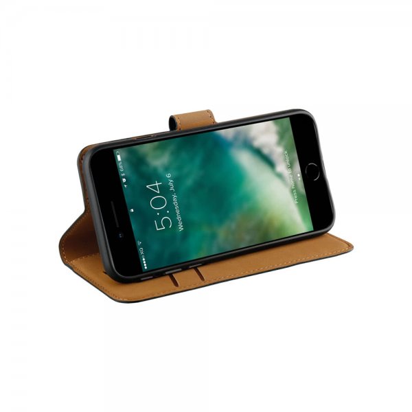 Xqisit iPhone 6/6S/7/8/SE Fodral Slim Wallet Selection Musta