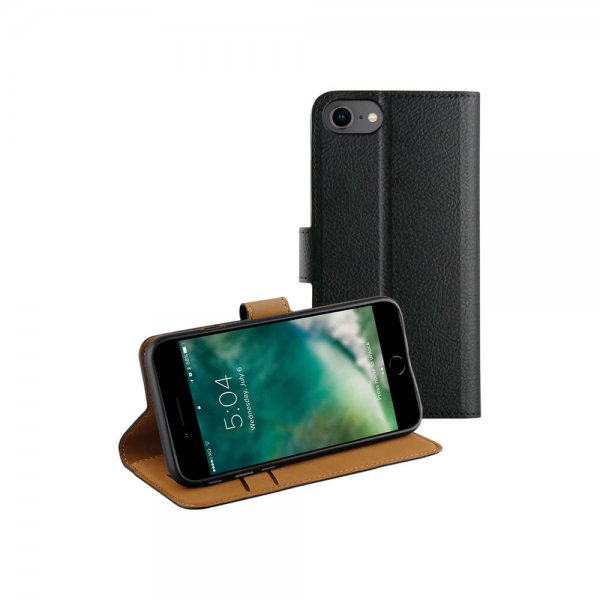 Xqisit iPhone 6/6S/7/8/SE Fodral Slim Wallet Selection Musta