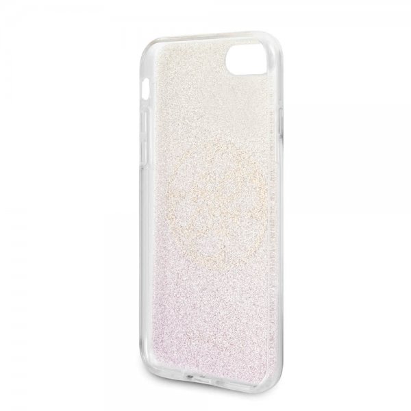 Guess iPhone 7/8/SE Kuori Glitter Circle Ruusukulta