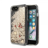 Guess iPhone 7/8/SE Kuori Glitter Floating Hearts Kulta