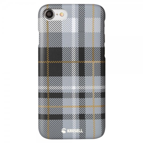 Krusell iPhone 7/8/SE Kuori Limited Cover Plaid Dark Grey