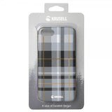 Krusell iPhone 7/8/SE Kuori Limited Cover Plaid Dark Grey