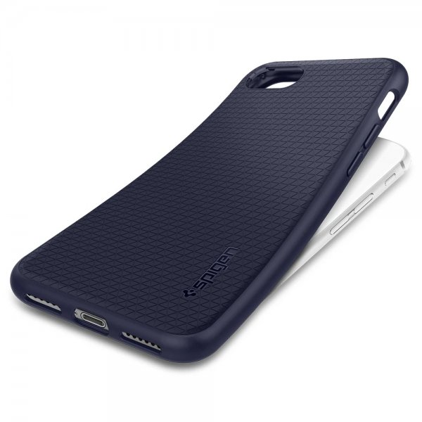 Spigen iPhone 7/8/SE kuori Liquid Air Midnight Blue