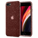 Spigen iPhone 7/8/SE kuori Liquid Crystal Glitter Rose Quartz