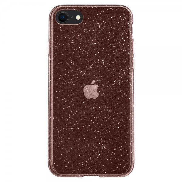 Spigen iPhone 7/8/SE kuori Liquid Crystal Glitter Rose Quartz