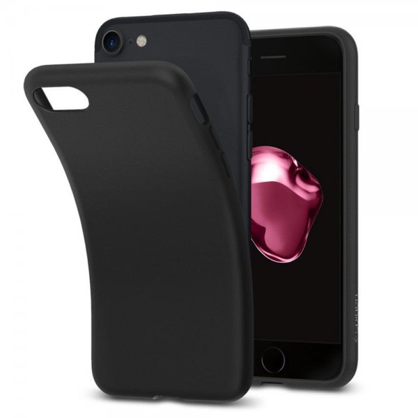 Spigen iPhone 7/8/SE kuori Liquid Crystal Matte Black