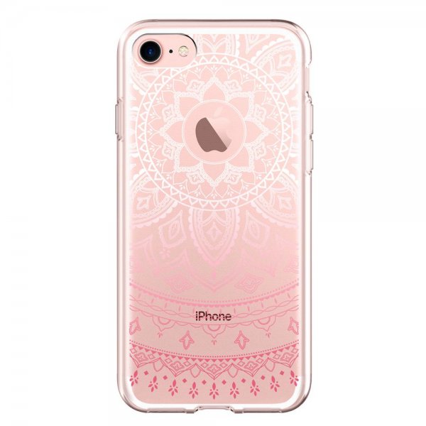 Spigen iPhone 7/8/SE kuori Liquid Crystal Shine Pink