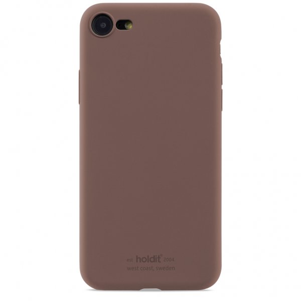 holdit iPhone 7/8/SE Suojakuori Silikoni Dark Brown