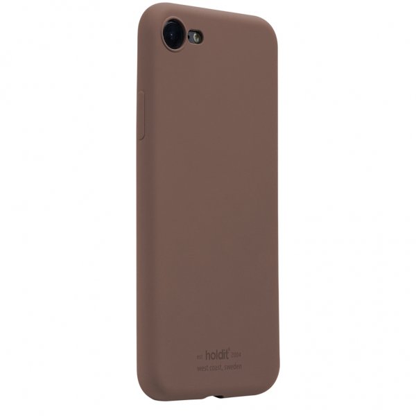holdit iPhone 7/8/SE Suojakuori Silikoni Dark Brown