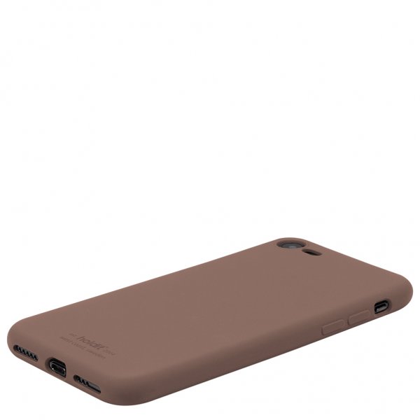 holdit iPhone 7/8/SE Suojakuori Silikoni Dark Brown