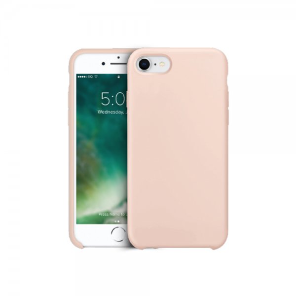 Xqisit iPhone 7/8/SE kuori Silicone Case Pinkki