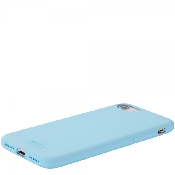 holdit iPhone 7/8/SE kuori silikoni vaaleansininen