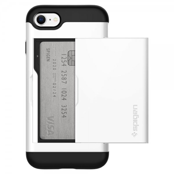 Spigen iPhone 7/8/SE kuori Slim Armor CS Jet White