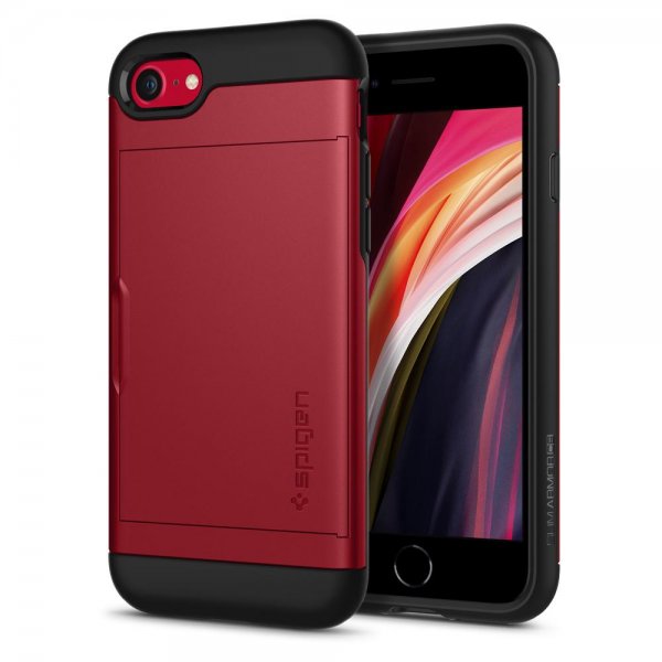 Spigen iPhone 7/8/SE kuori Slim Armor CS punainen