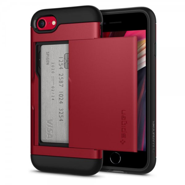 Spigen iPhone 7/8/SE kuori Slim Armor CS punainen