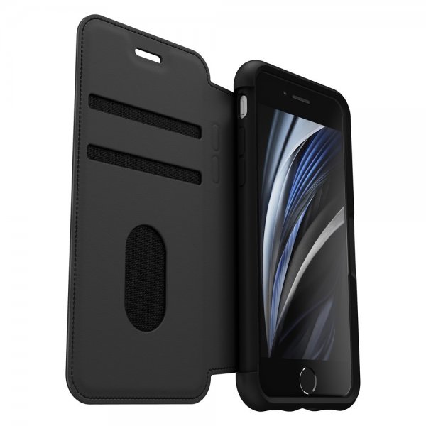 Otterbox iPhone 7/8/SE Suojakotelo Strada Folio Shadow Black