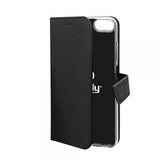 Celly iPhone 6/6S/7/8/SE suojakuori Wally Wallet Case musta
