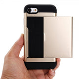 iPhone 7/8/SE Kuori Card Slide Sininen
