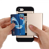 iPhone 7/8/SE Kuori Card Slide Sininen