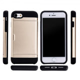 iPhone 7/8/SE Kuori Card Slide Sininen