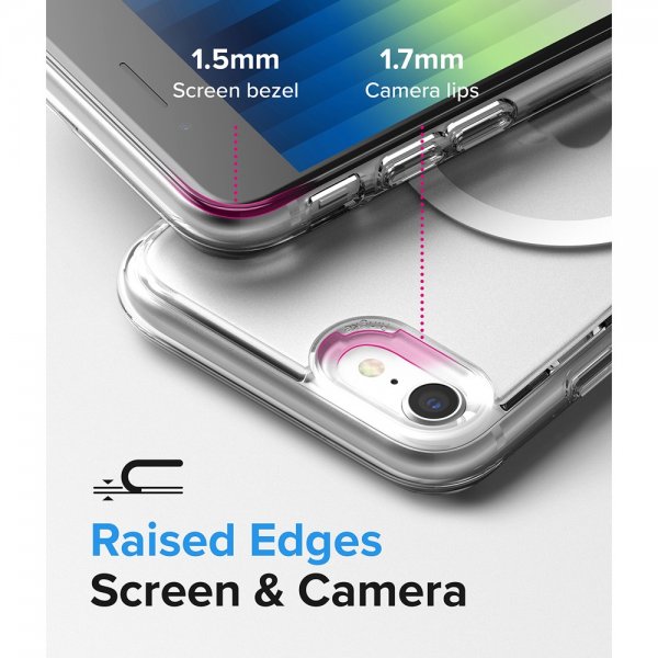Ringke iPhone 7/8/SE kuori Fusion Magnetic MagSafe Matte Clear