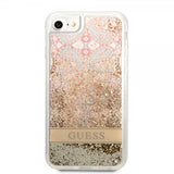 Guess iPhone 7/8/SE Kuori Liquid Glitter Paisley Pattern Kulta