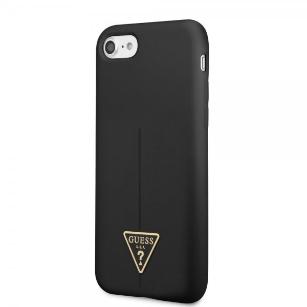 Guess iPhone 7/8/SE Kuori Metal Triangle Musta