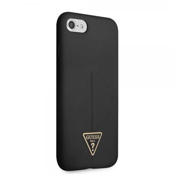 Guess iPhone 7/8/SE Kuori Metal Triangle Musta