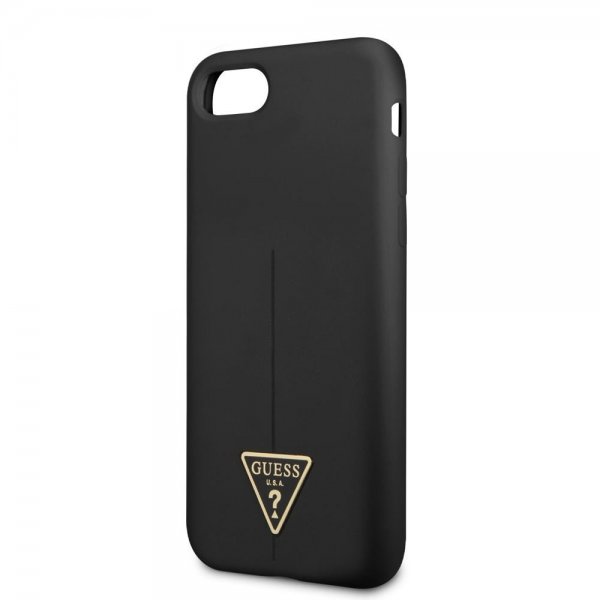 Guess iPhone 7/8/SE Kuori Metal Triangle Musta