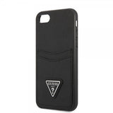 Guess iPhone 7/8/SE Kuori Saffiano Double Cardslot Musta
