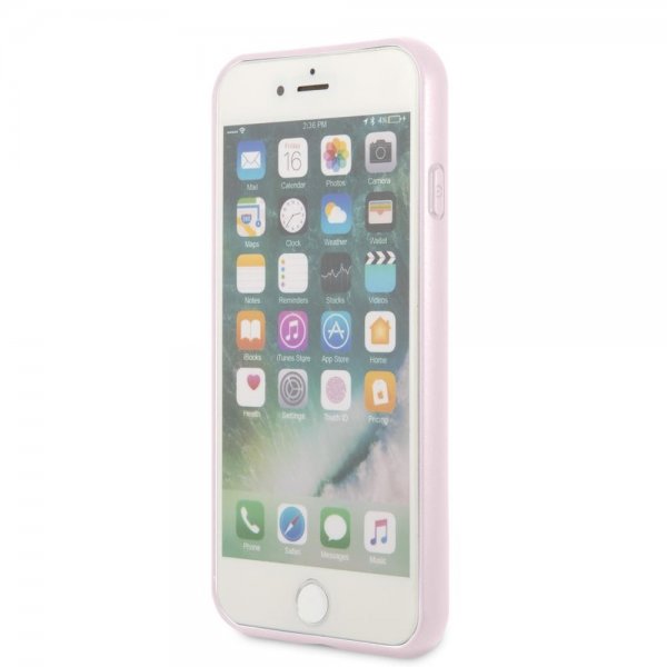Guess iPhone 7/8/SE Kuori Saffiano Metal Logo Lila