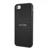 Guess iPhone 7/8/SE Kuori Saffiano Metal Logo Musta