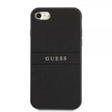 Guess iPhone 7/8/SE Kuori Saffiano Metal Logo Musta
