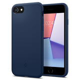 Spigen iPhone 7/8/SE kuori Silicone Fit tummansininen
