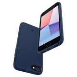 Spigen iPhone 7/8/SE kuori Silicone Fit tummansininen