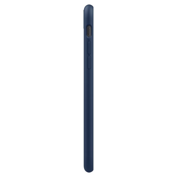 Spigen iPhone 7/8/SE kuori Silicone Fit tummansininen