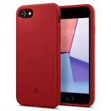 Spigen iPhone 7/8/SE kuori, Silicone Fit, punainen