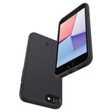 Spigen iPhone 7/8/SE kuori, Silicone Fit, musta