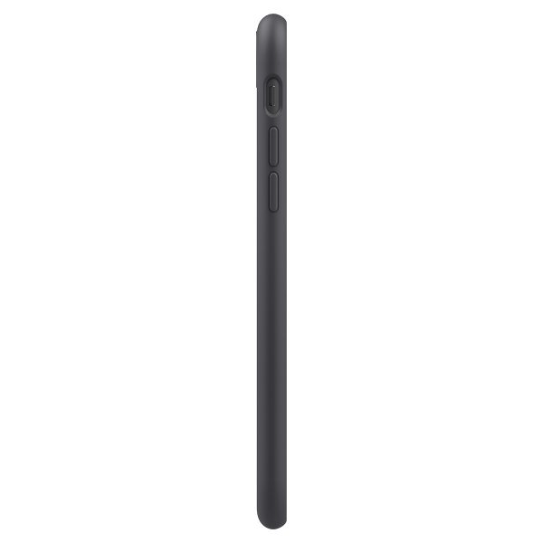 Spigen iPhone 7/8/SE kuori, Silicone Fit, musta