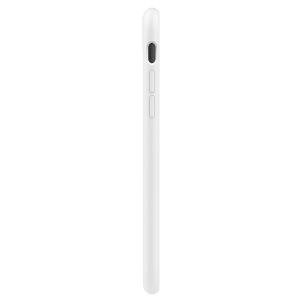 Spigen iPhone 7/8/SE kuori, Silicone Fit, valkoinen