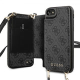 Guess iPhone 7/8/SE Kuori Crossbody Korttipaikka Suojus Harmaa