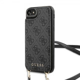 Guess iPhone 7/8/SE Kuori Crossbody Korttipaikka Suojus Harmaa